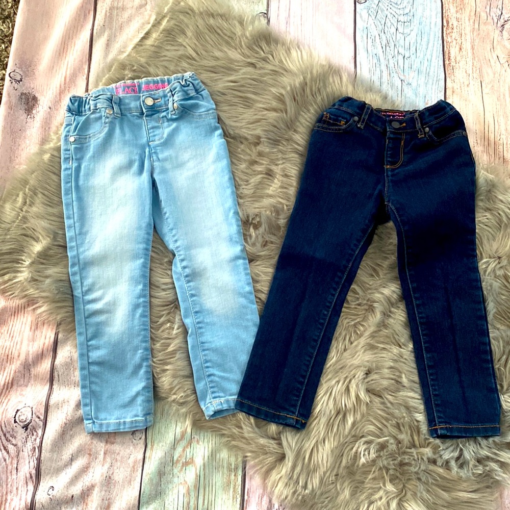 The Children’s Place Jeggings Light and Dark Wash Lot of 2 Size 4T NWOT